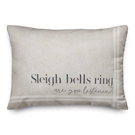 Sleigh Bells Ring 20" x 14" Indoor / Outdoor Pillow
